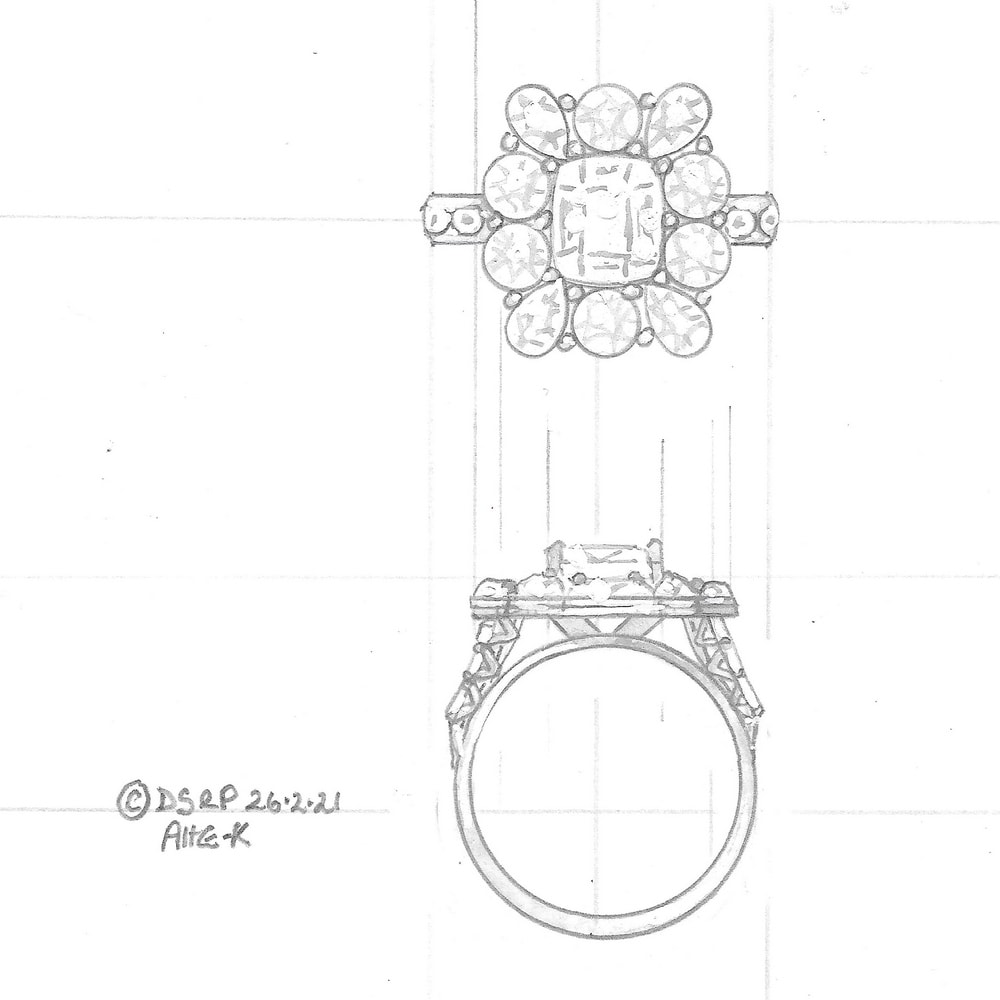 Design for re-modelling engagement ring