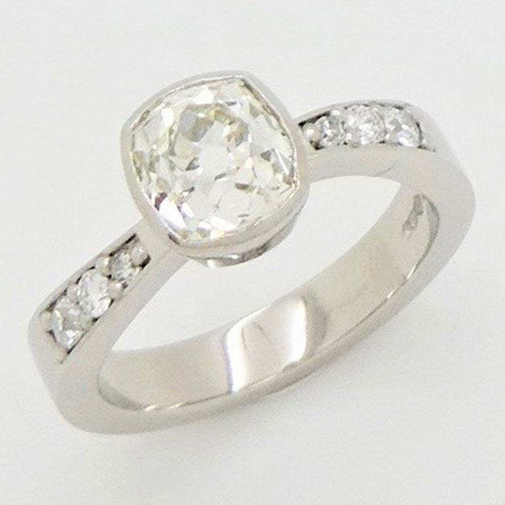 Old cut diamond re-designed engagement ring