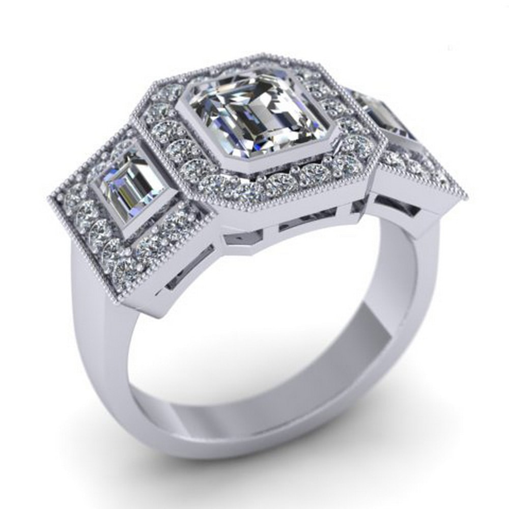 Re-model diamond engagement ring