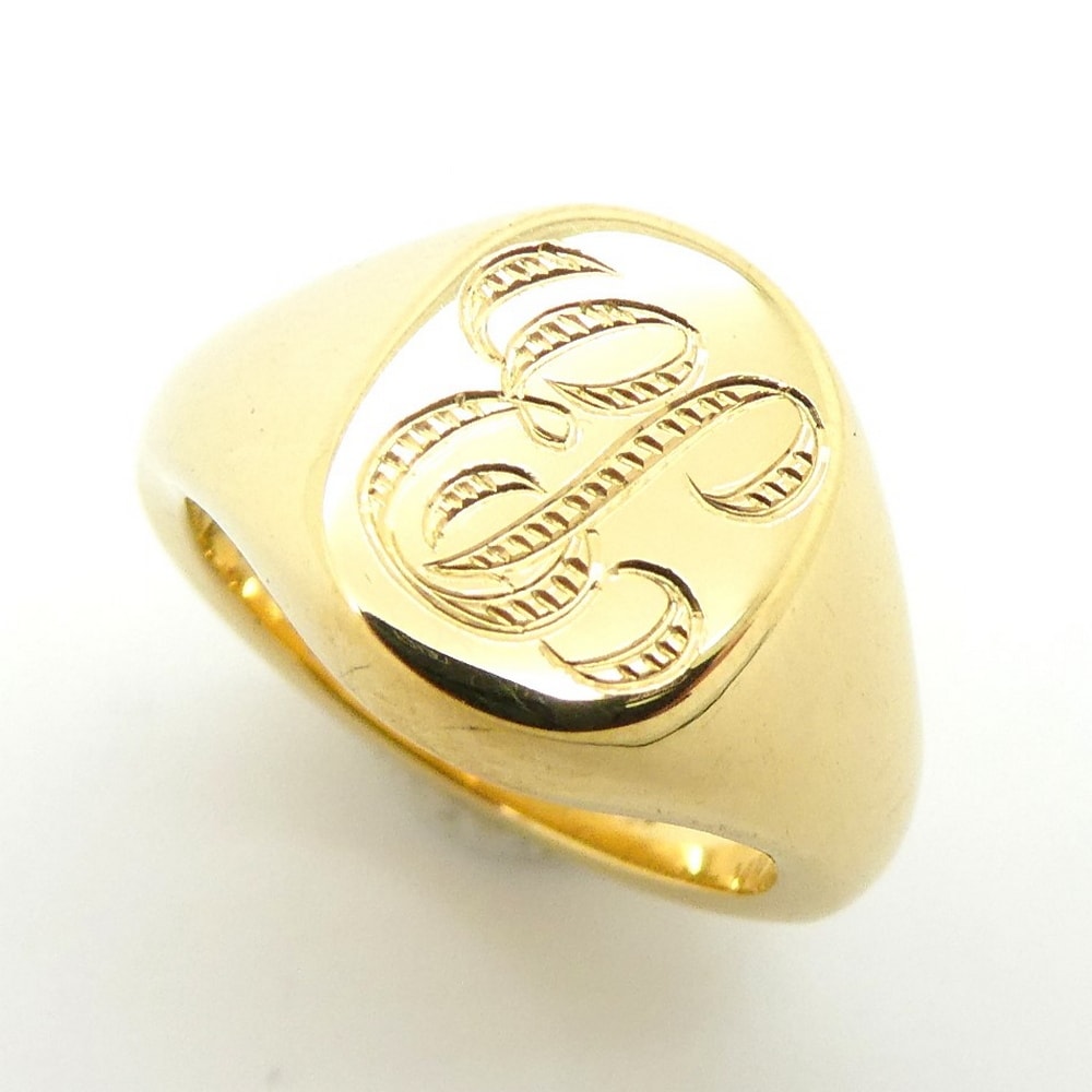 Signet Ring engraved with initials