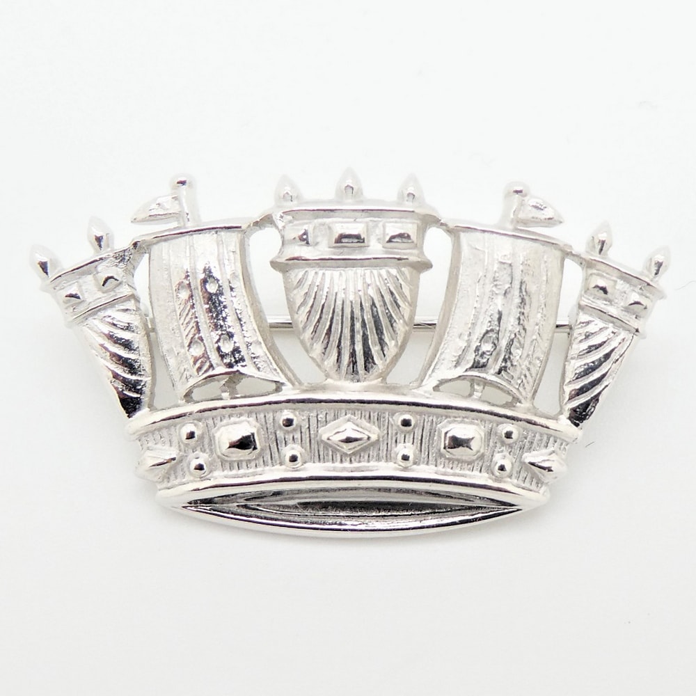 Silver Royal Navy brooch