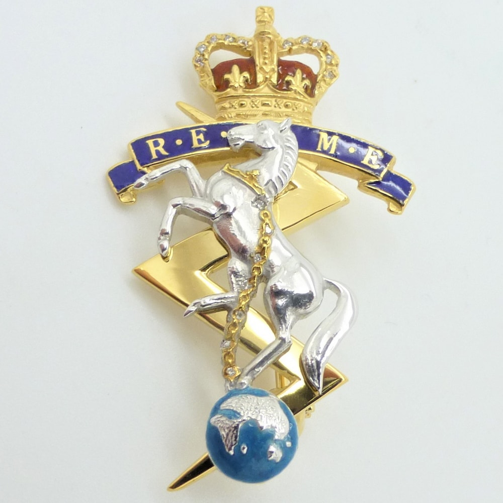Military sweetheart brooch REME Royal Electrical and Mechanical Engineers