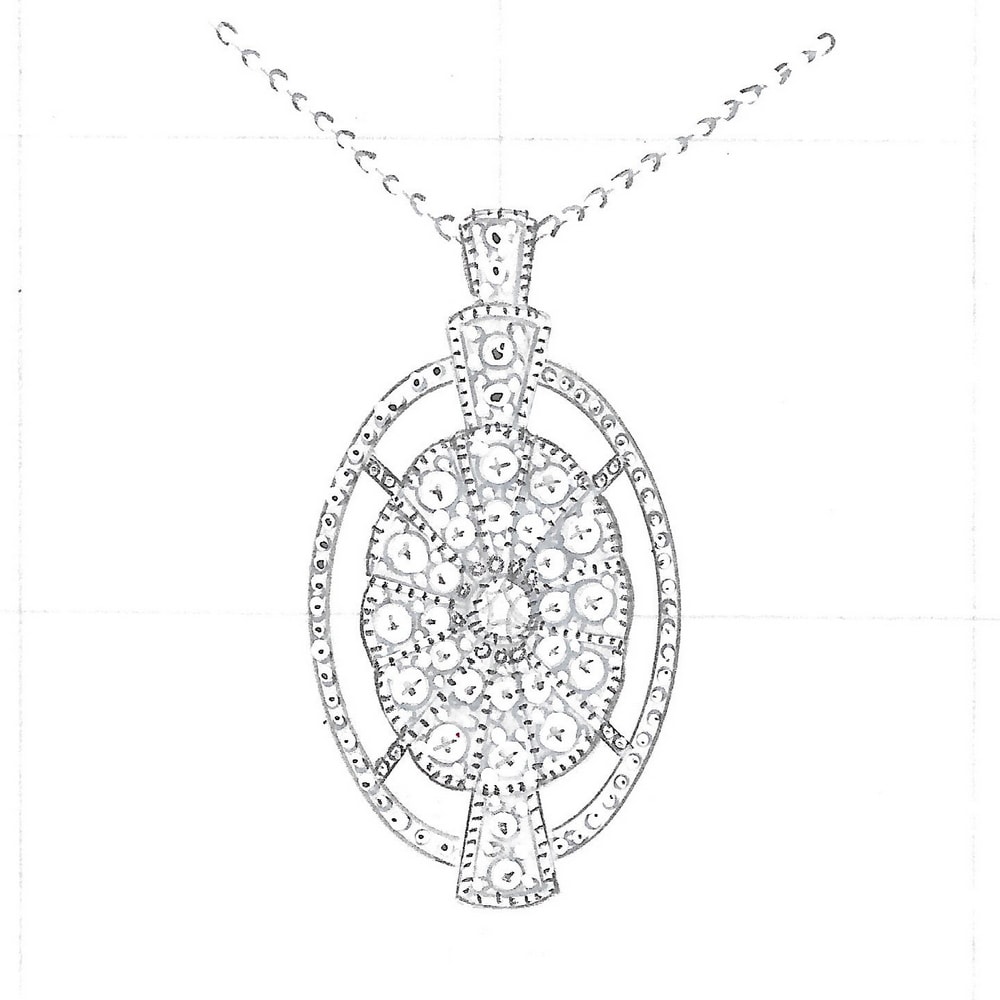 Re-modelled diamond pendant
