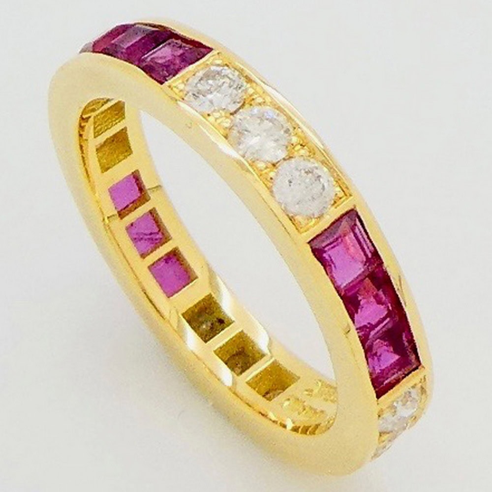 Ruby & diamond eternity ring