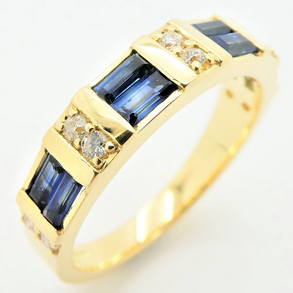 Sapphire & diamond eternity ring