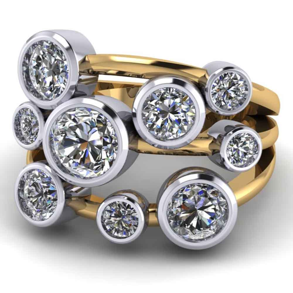 CAD file for diamond bubble dress ring