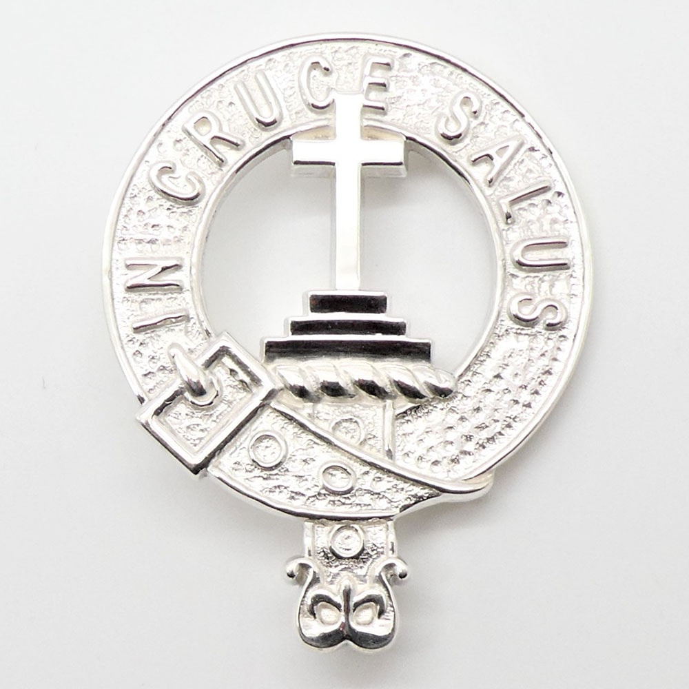 Silver Scottish Clansman bonnet badge