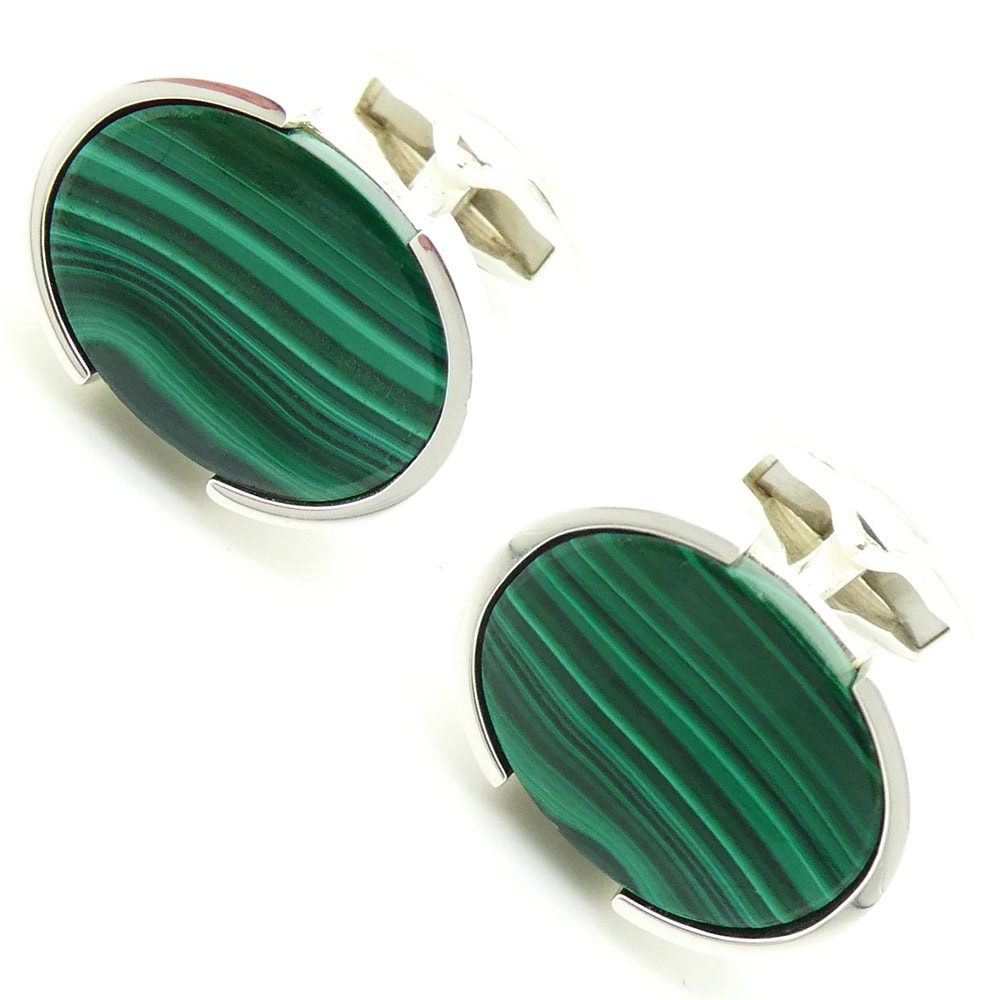 Malachite cufflinks