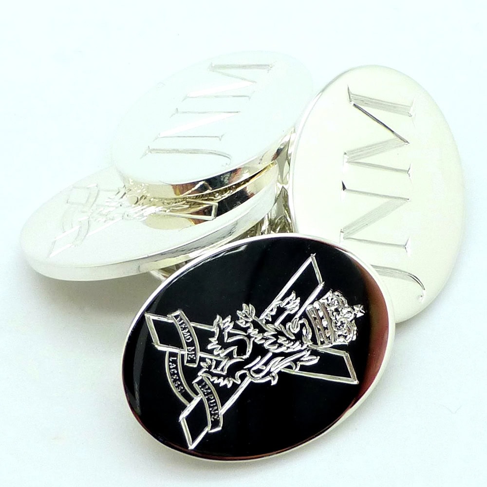 Silver Regimental Cufflinks